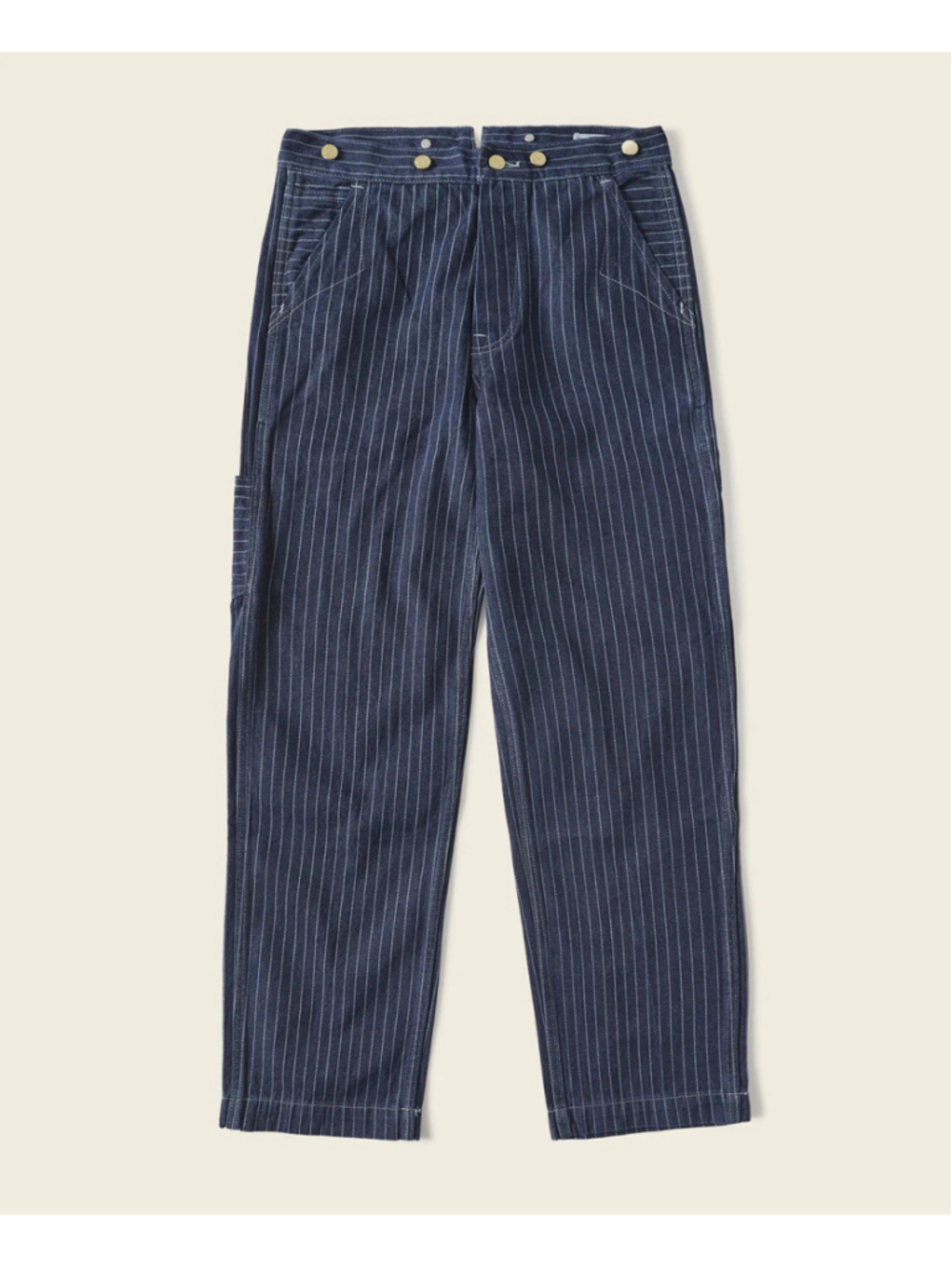Non Stock W30 1920s Overall Wabash Railway Indigo Denim Work Pants 100%Cotton M - Picture 2 of 9